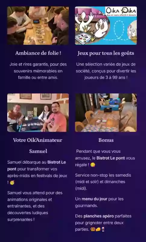 Animations - Bistrot Le Pont - restaurant LENTIGNY - restaurant à lentigny
